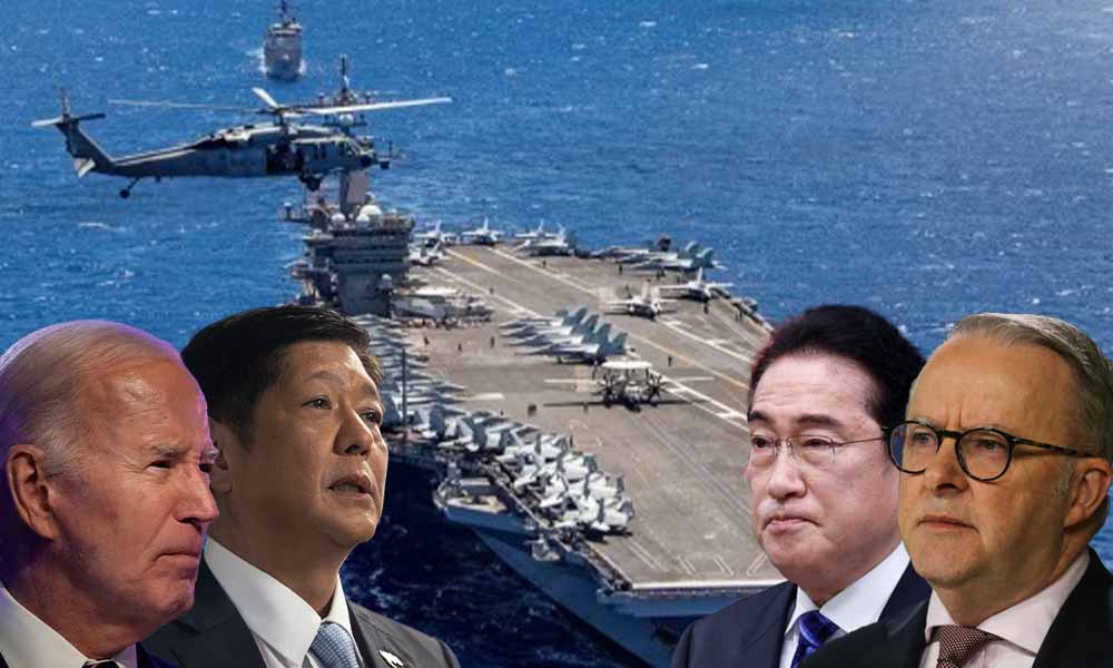 Philippines, the United States, Australia, Japan to hold joint air and sea drills in South China Sea