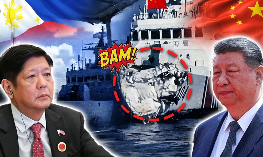 Chinese Ships COLLIDE at Scarborough Shoal During High-Speed Confrontation