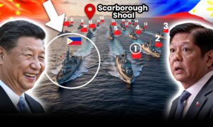 1 Philippine Navy Vessel Against 22 Chinese Ships at Scarborough Shoal