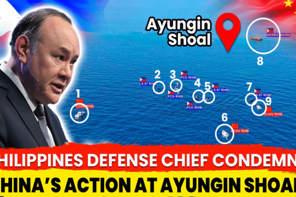 Philippines Defense Chief Condemns Latest Chinese Escalation at Ayungin Shoal Philippines Defense Chief Condemns Latest Chinese Escalation at Ayungin Shoal