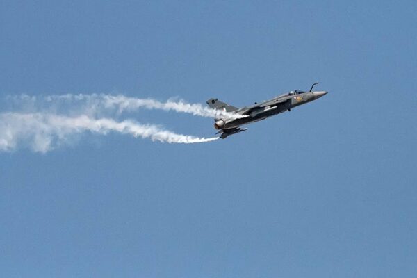 Indian combat aircraft crashes during a live demonstration at the Dubai Air Show
