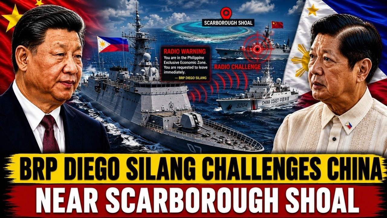 BRP Diego Silang Challenges China Near Scarborough Shoal in the South China Sea